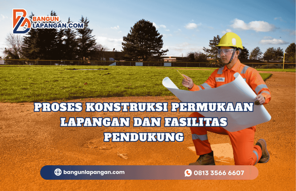 Proses Konstruksi Permukaan Lapangan dan Fasilitas Pendukung