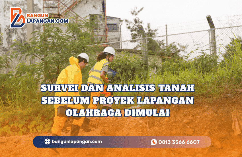Survei dan Analisis Tanah Sebelum Proyek Lapangan Olahraga Dimulai