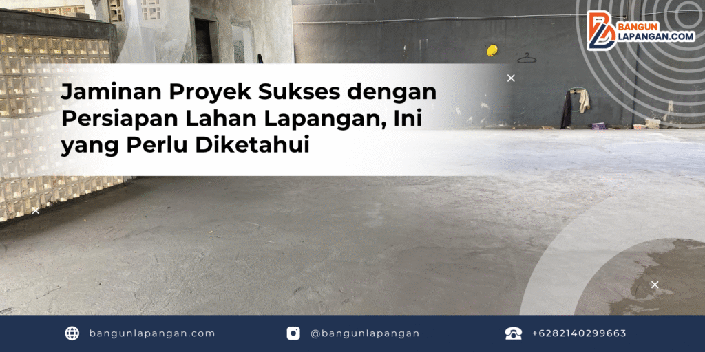 Jaminan Proyek Sukses dengan Persiapan Lahan Lapangan, Ini yang Perlu Diketahui