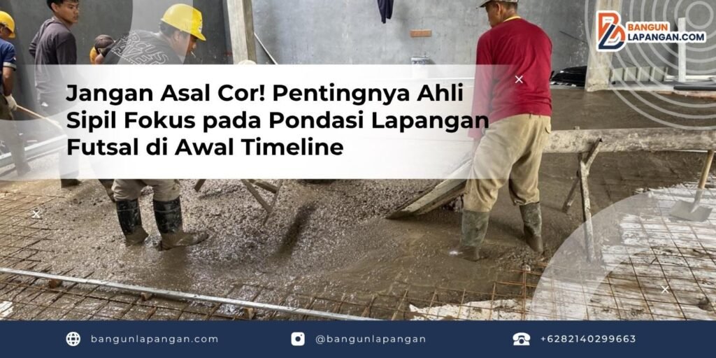 Jangan Asal Cor! Pentingnya Ahli Sipil Fokus pada Pondasi Lapangan Futsal di Awal Timeline